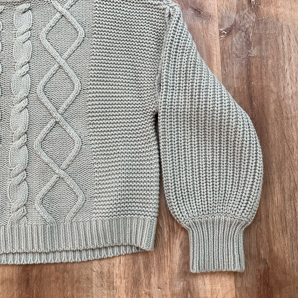 Free People Dream Cable Crew Pull Over Sweater // Small - Picture 8 of 10
